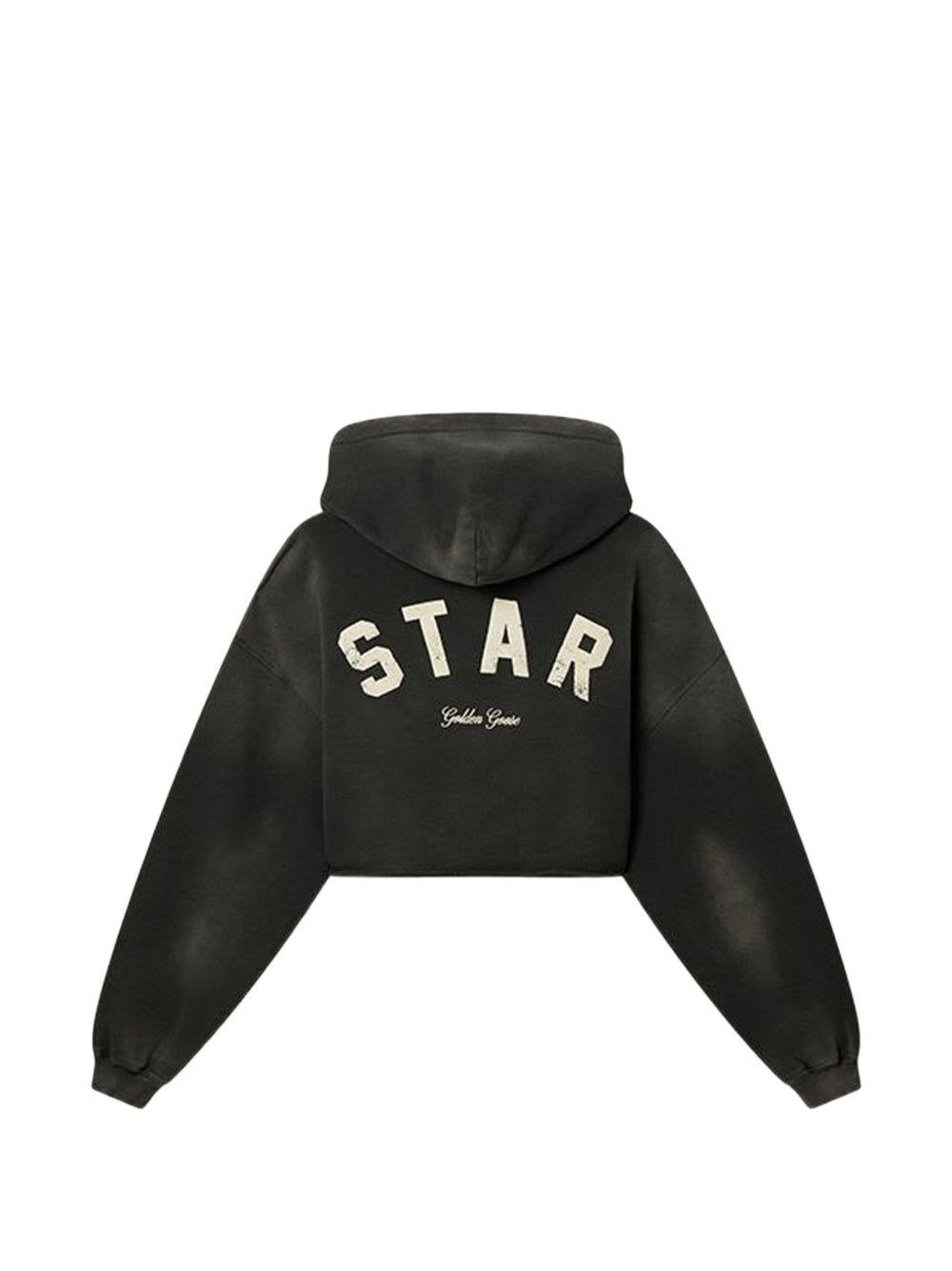 Felpa con cappuccio stella in grigio Golden goose - donna 