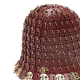 Cappello a secchiello in mesh mettalica in marrone Rabanne - donna 