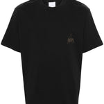 T-shirt con stampa in nero - donna 