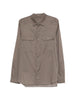 Camicia con tasche sul petto in marrone Rick owens - uomo