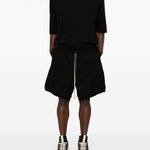 Shorts con coulisse in nero Rick owens drkshdw - uomo 