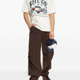 T-shirt con stampa in bianco Rhude - uomo 