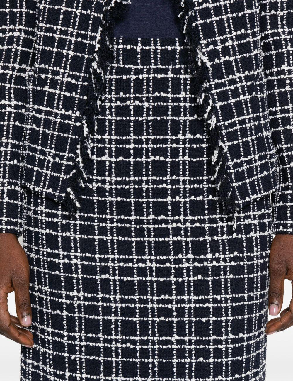 Gonna midi a quadri in blu Thelaurent - donna 