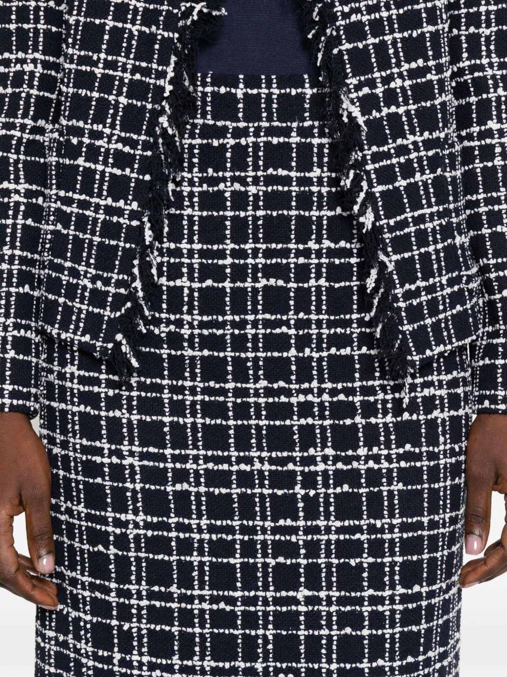 Gonna midi a quadri in blu Thelaurent - donna 