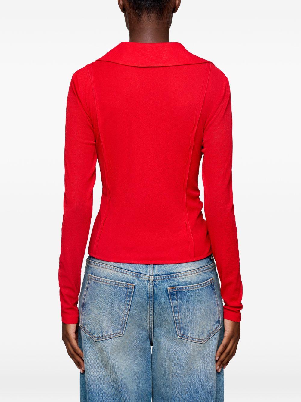 Camicia con nodo in rosso Ganni - donna 