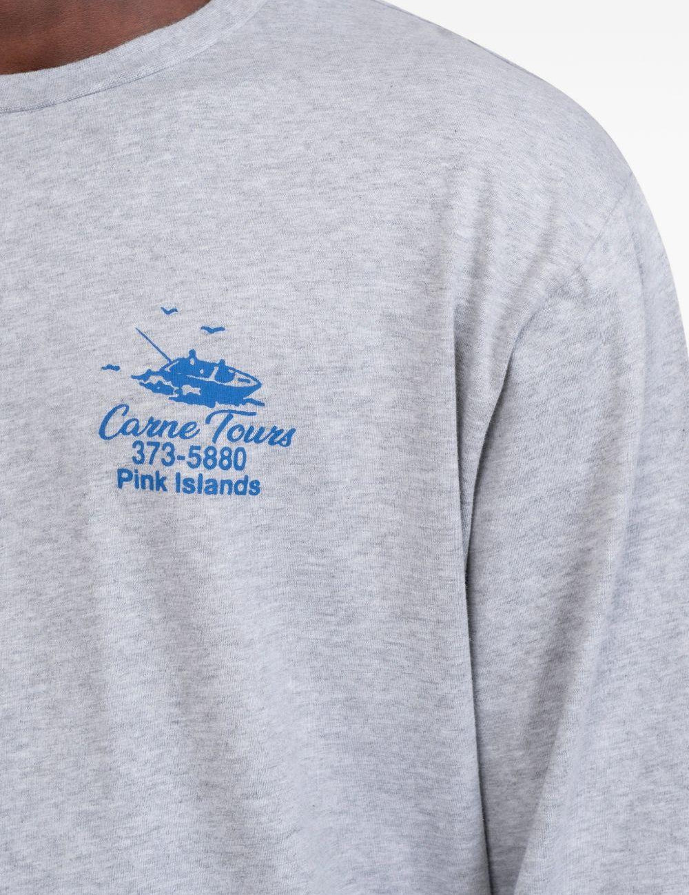T-shirt a maniche lunghe del tour mondiale in grigio Carne bollente - uomo 