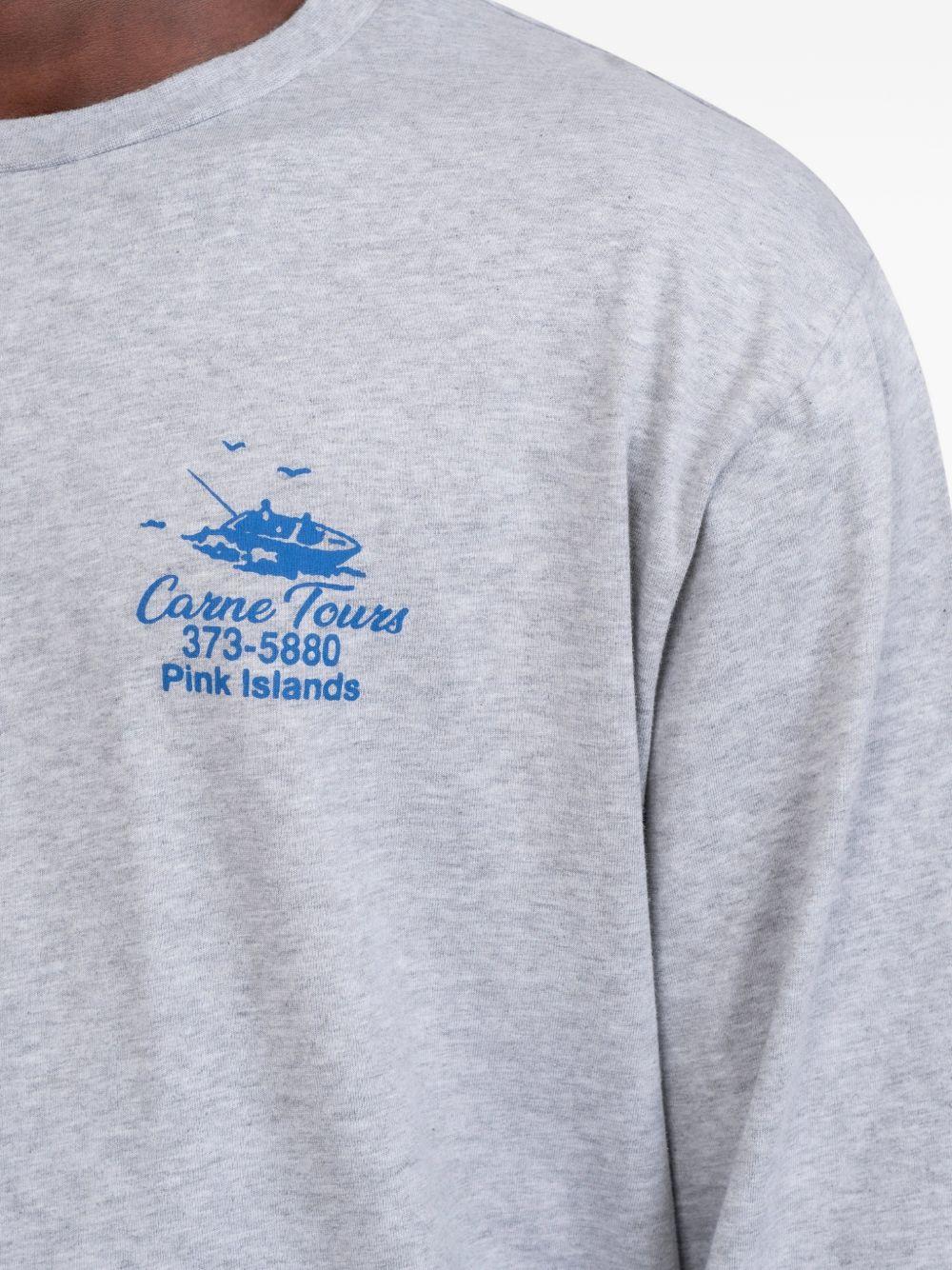 T-shirt a maniche lunghe del tour mondiale in grigio Carne bollente - uomo 