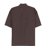 Camicia con tasca a maniche corte in marrone Costumein - uomo 