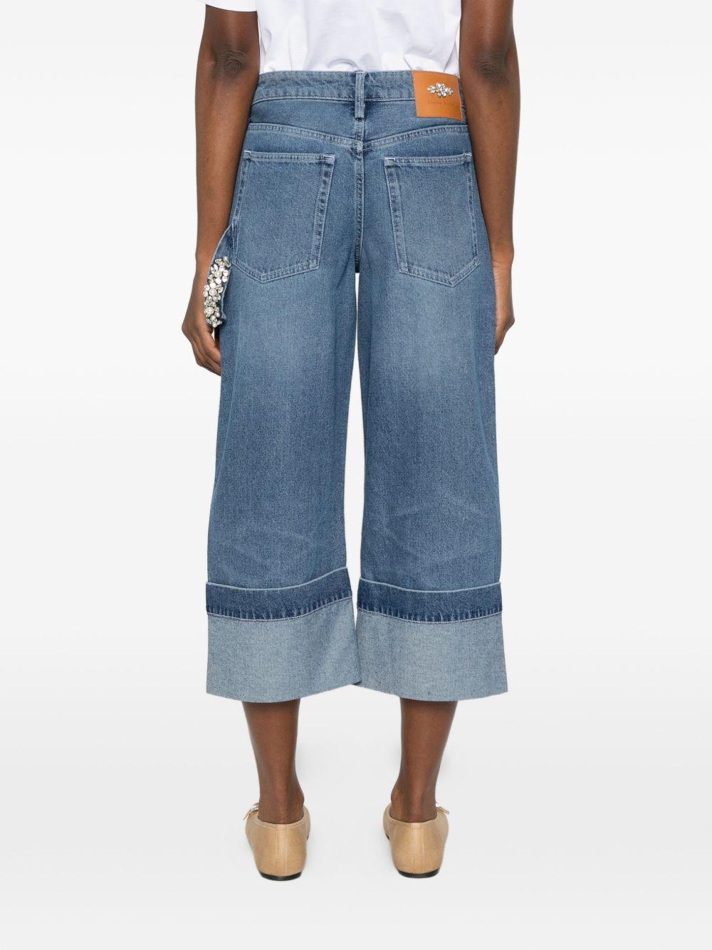 Jeans con risvolto in blu Simone rocha - donna 