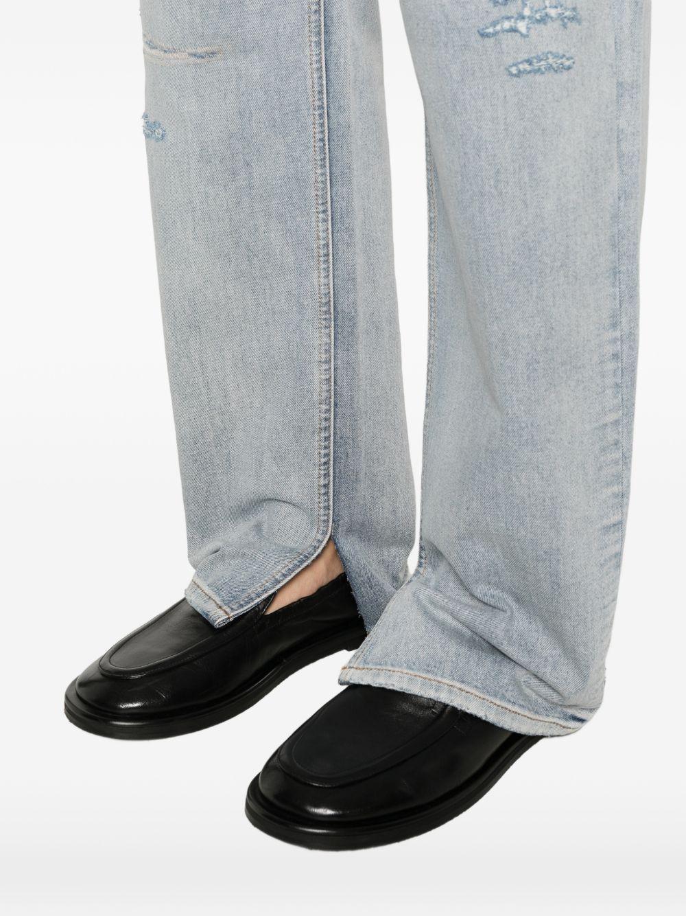 Jeans con effetto vissuto in blu Mm6 maison margiela - uomo 