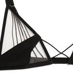 Reggiseno a triangolo in pizzo X Livy Raw District in nero Rick owens - donna 