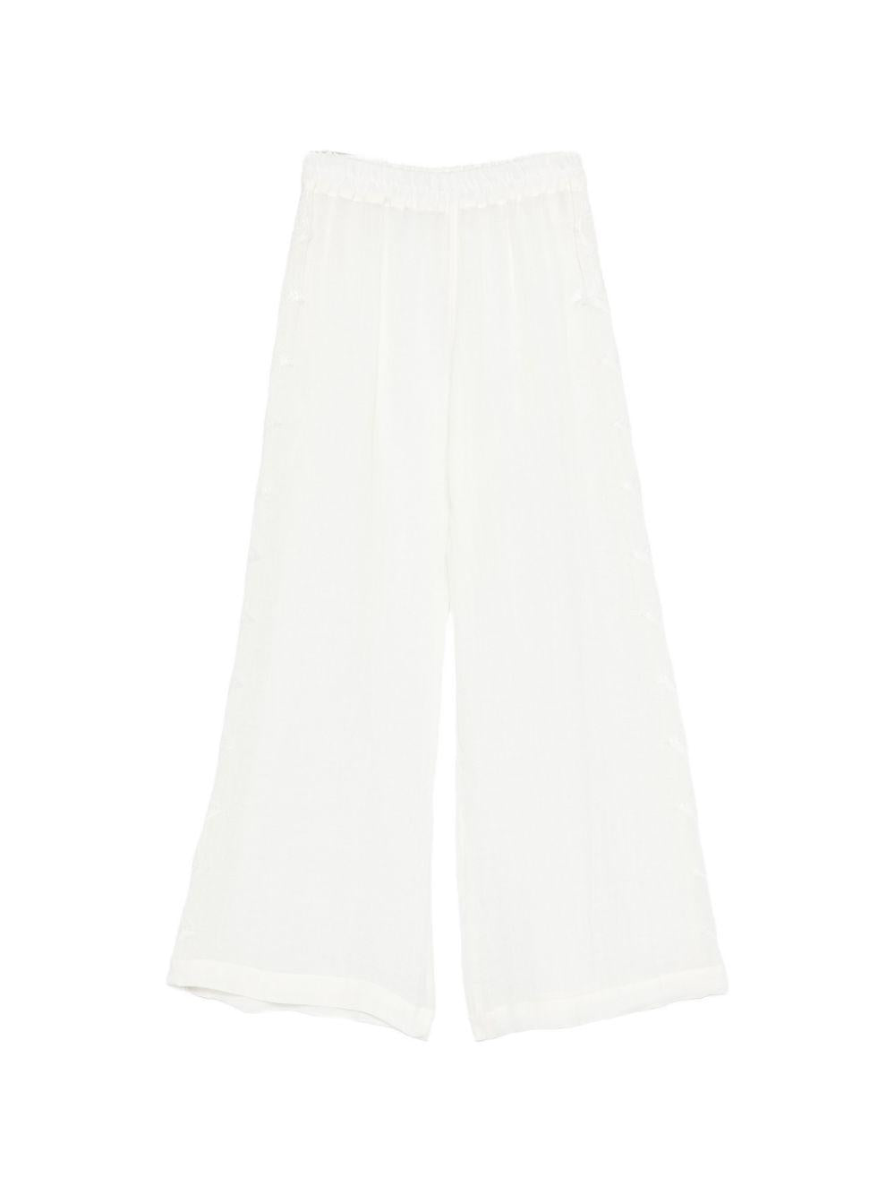 Pantaloni con pizzo in bianco Maurizio - donna 
