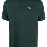 Polo con logo in verde Barbour - uomo 