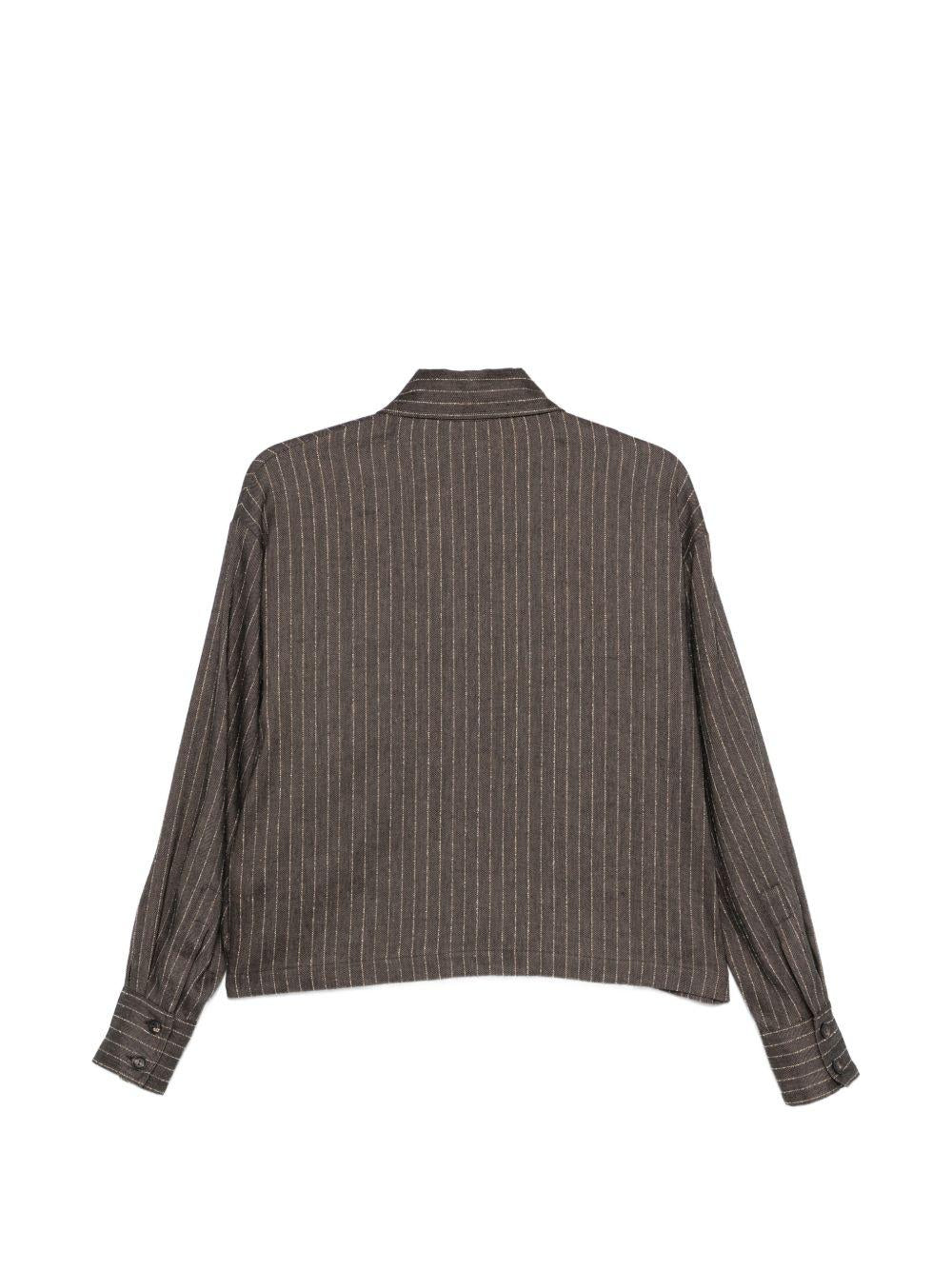 Camicia a righe in marrone Antonelli - donna 