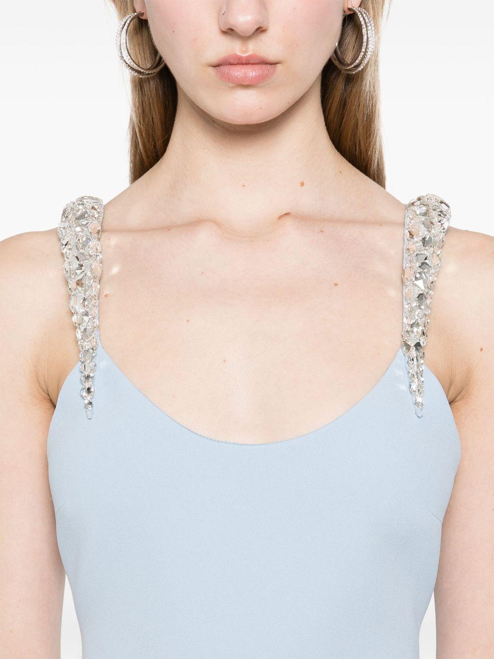 Abito con ricamo in azzurro chiaro David Koma - donna 