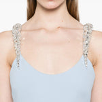 Abito con ricamo in azzurro chiaro David Koma - donna 