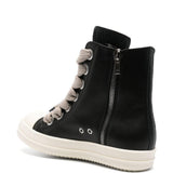 Sneakers Jumbolace in pelle in nero 