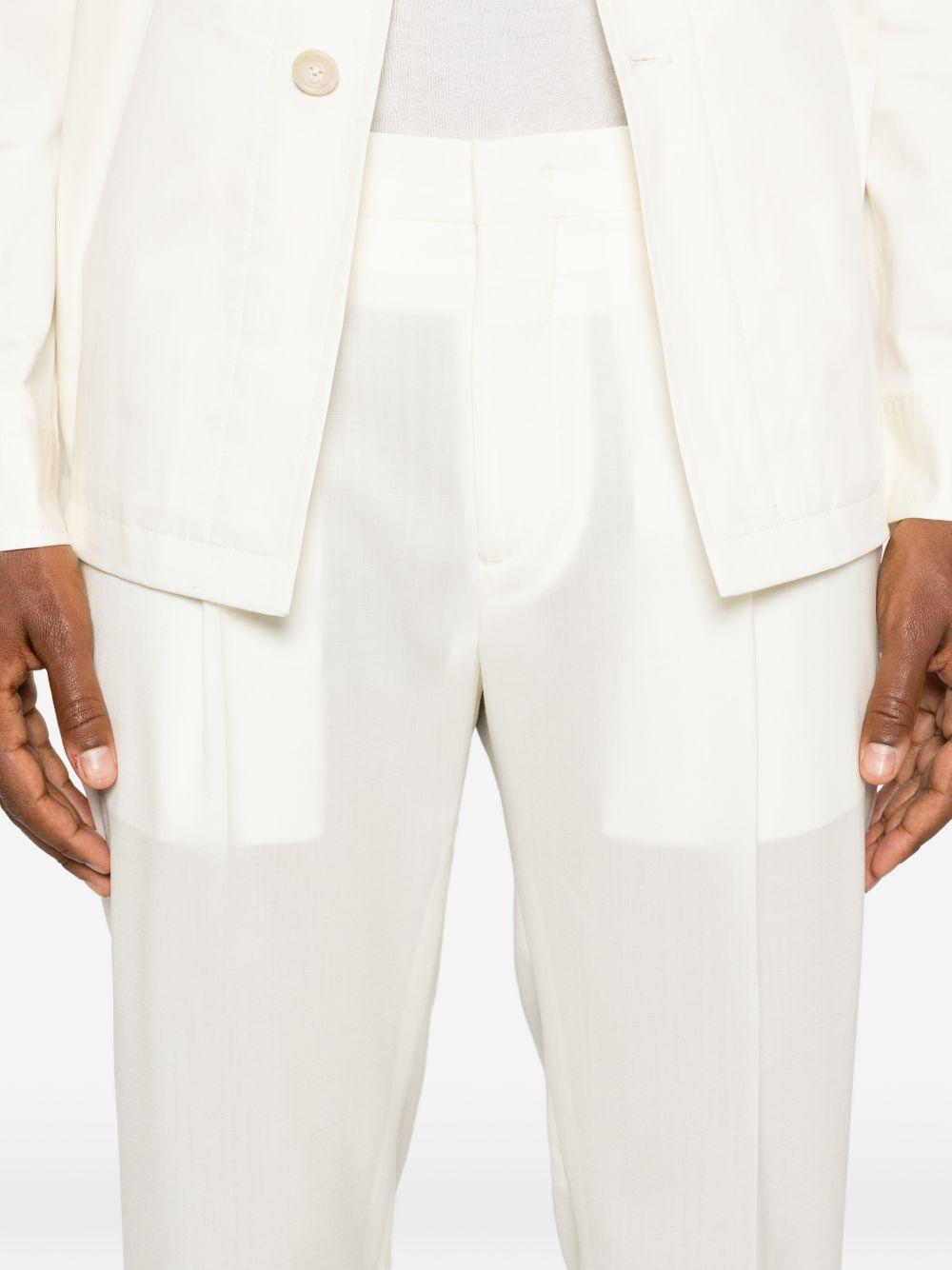 Pantaloni Tibero con pieghe pressate in bianco Briglia 1949 - uomo 