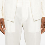 Pantaloni Tibero con pieghe pressate in bianco Briglia 1949 - uomo 