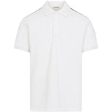 Polo con logo in bianco Moncler - uomo 