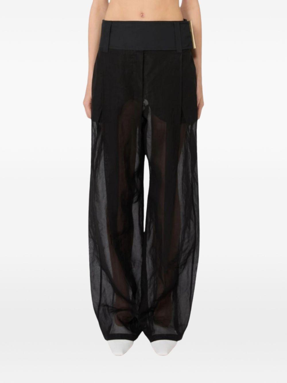 Pantaloni ferito in nero Max Mara Sportmax- donna 