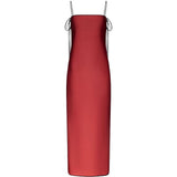 Abito con finitura satinata signature in rosso Temily - donna 