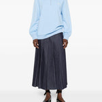 Felpa con colletto in contrasto blu SHUSHU/TONG - donna 