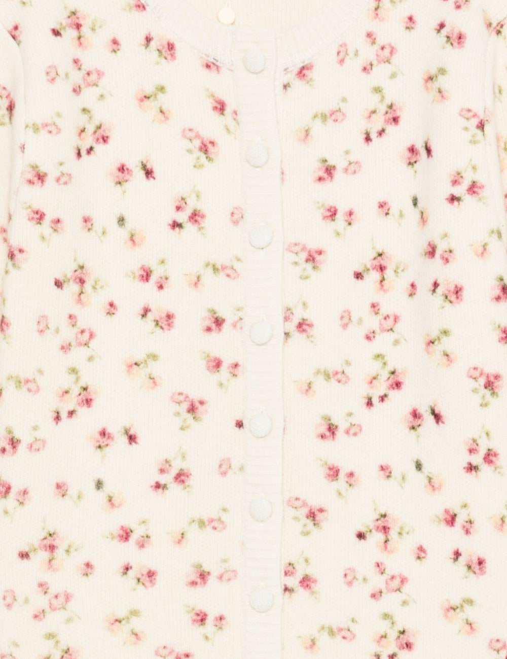 Cardigan a fiori in beige Magda butrym - donna 