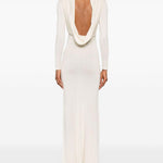 Abito lungo in maglia fine in avorio Aya Muse - donna 