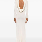 Abito lungo in maglia fine in avorio Aya Muse - donna 