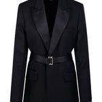 Blazer con cintura in nero Victoria beckham - donna 