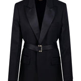 Blazer con cintura in nero Victoria beckham - donna 