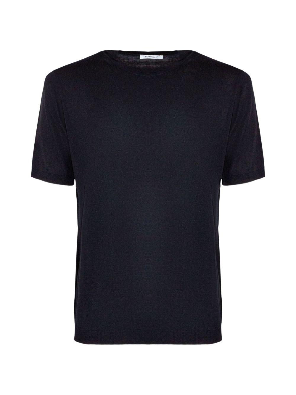 T-shirt in maglia a maniche corte  in nero Kangra - uomo 