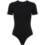 Body opaque a maniche corte in nero Wardrobe NYC - donna 