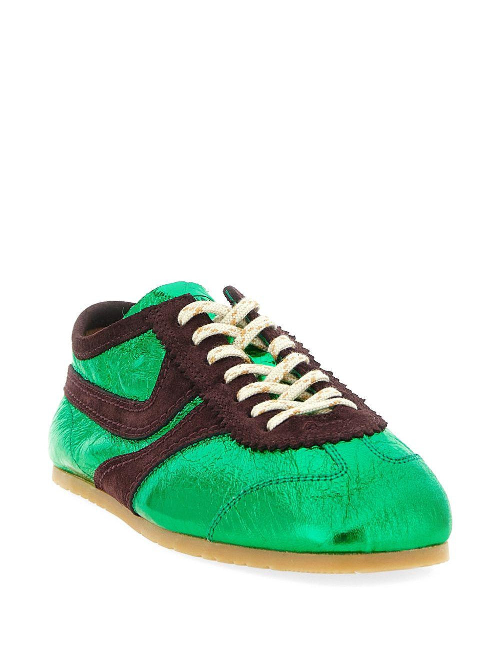 Sneakers in pelle  in verde Dries van noten - donna 