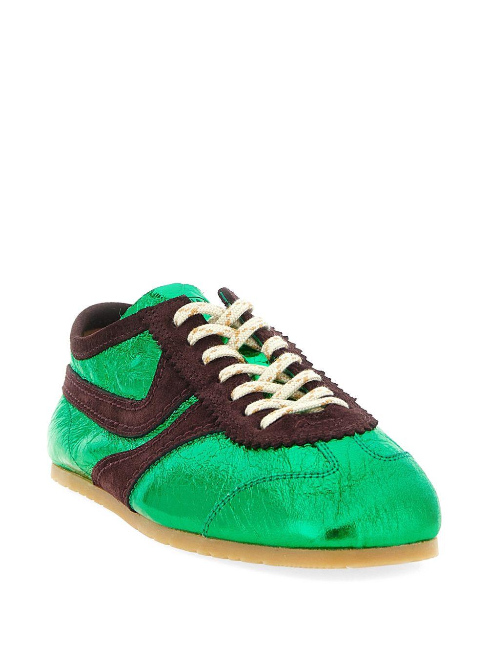 Sneakers in pelle  in verde Dries van noten - donna 