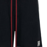 Shorts in maglia a righe in nero Amiri - uomo 