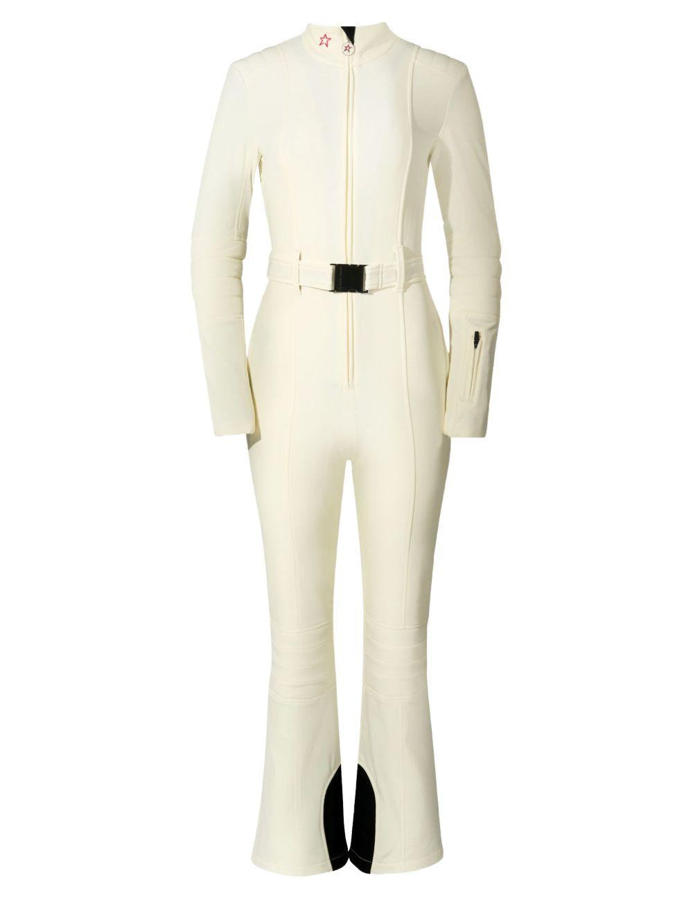 Tuta da sci svasata in bianco Perfect moment - donna 