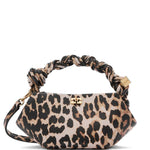 Borsa a mano bou minicon stampa animalier Ganni - donna 