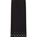 Gonna lunga con occhielli in nero Rabanne - donna 
