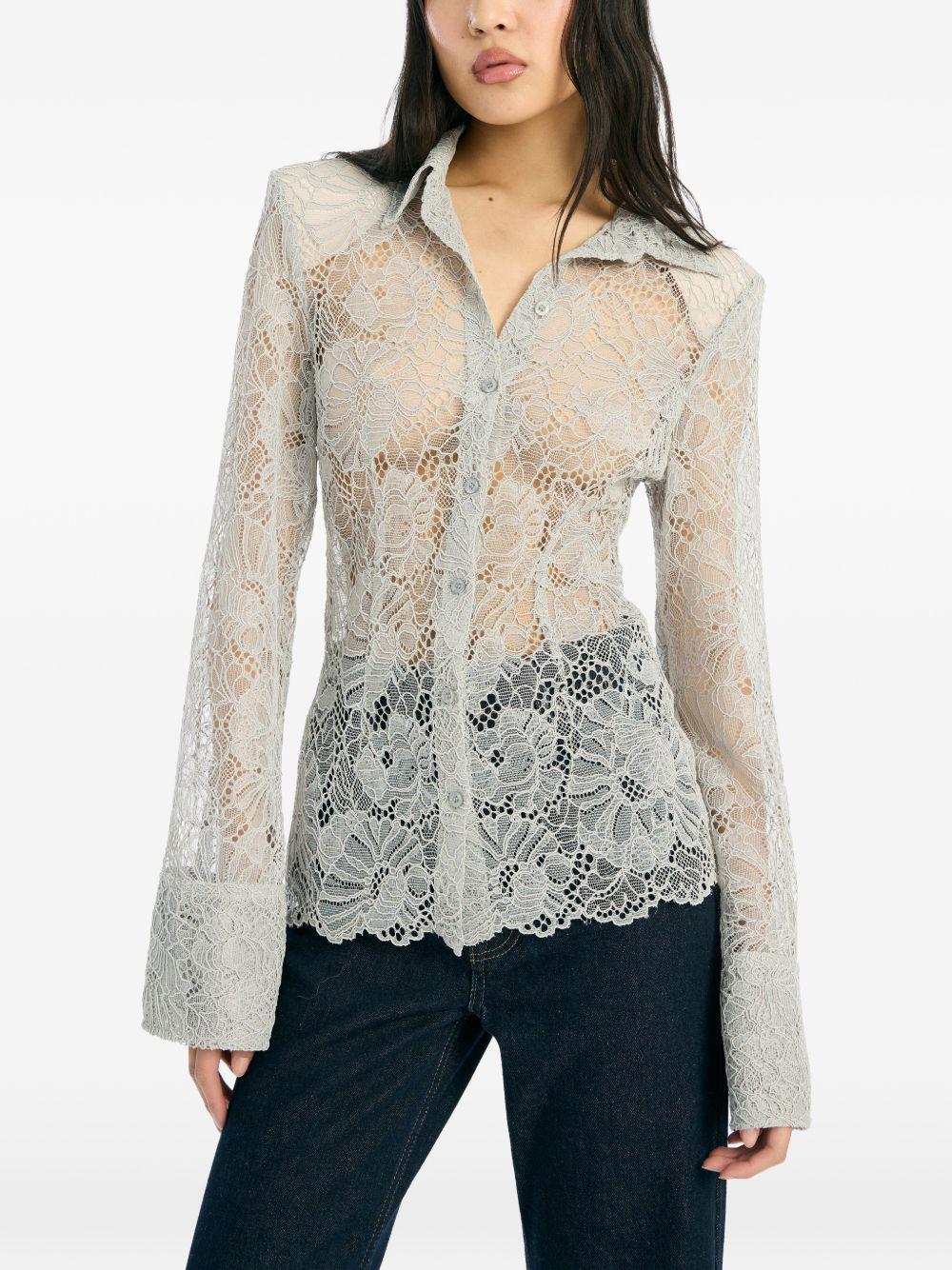 Camicia in pizzo in grigio Rotate - donna 