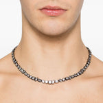 Collana con cristalli misti in argento Darkai - unisex 