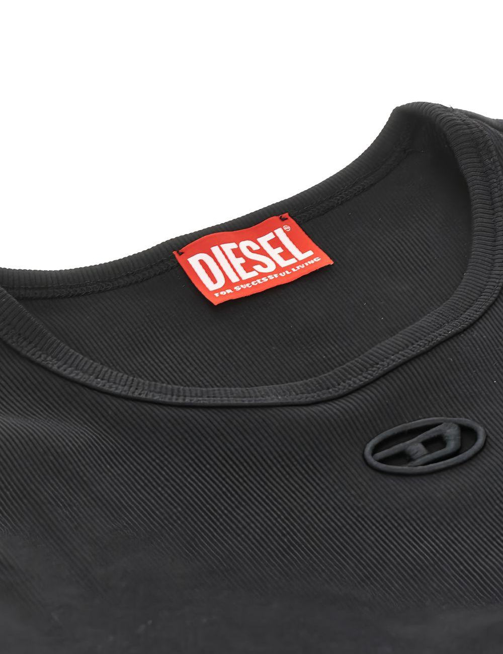 T-shirt con nodo in grigio scuro Diesel - donna 