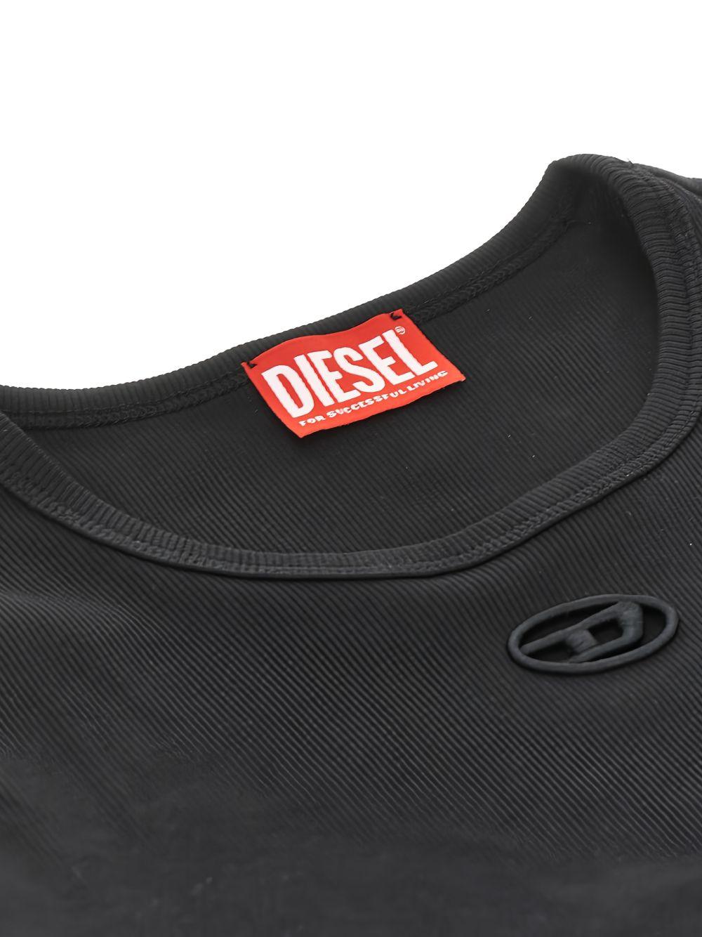 T-shirt con nodo in grigio scuro Diesel - donna 