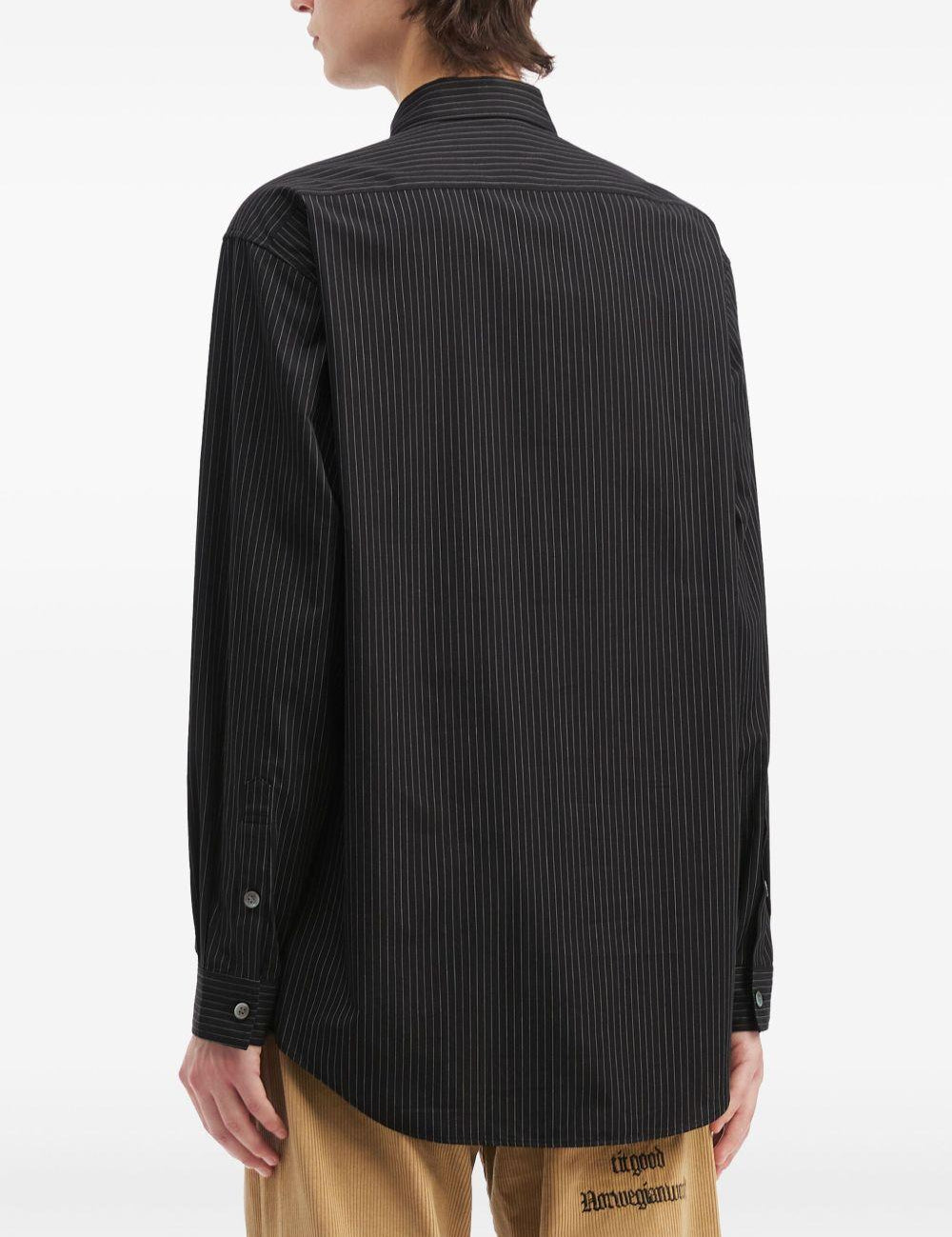 Camicia con stampa grafica in nero Khoki - uomo 