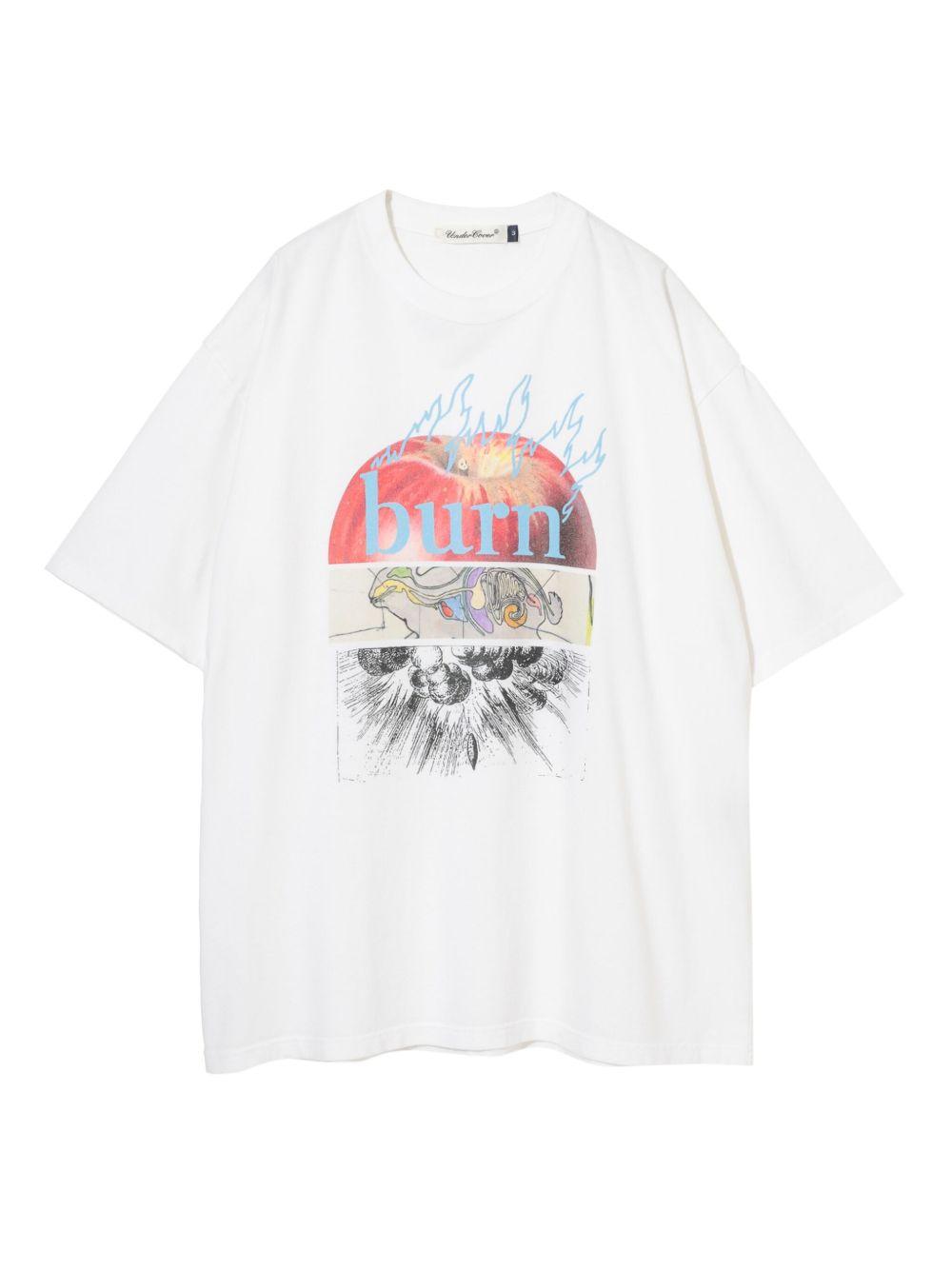 T-shirt con stampa mela in bianco Undercover - uomo 