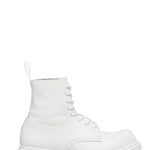 Stivaletti alti con lacci in bianco MM6 x Dr. Martens - donna 