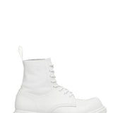 Stivaletti alti con lacci in bianco MM6 x Dr. Martens - donna 