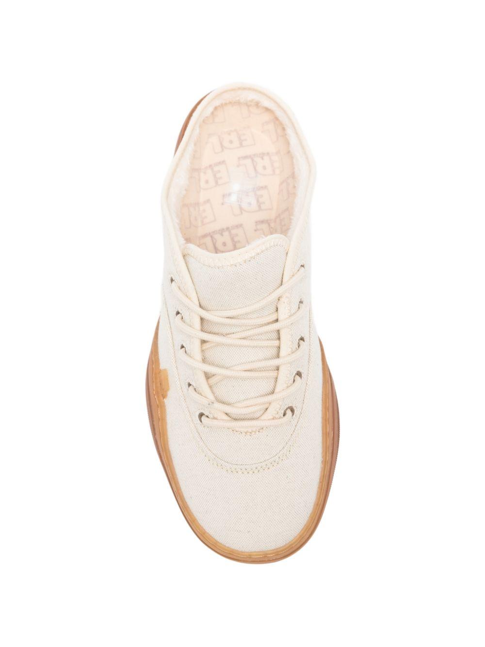 Sneakers con lacci in avorio Erl - unisex 
