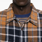 Camicia Rosebowl a maniche lunghe a quadri in marrone Ksubi - uomo 